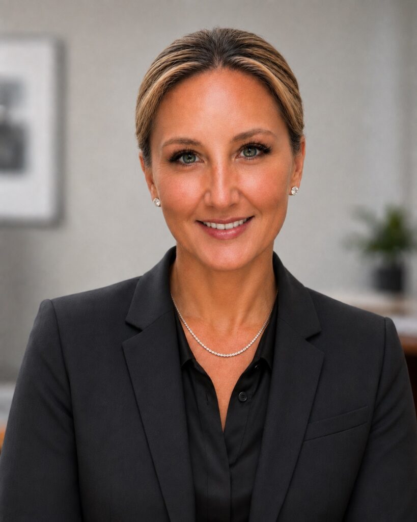 Jolene Maloney wearing a black blazer and black shirt in a formal portrait